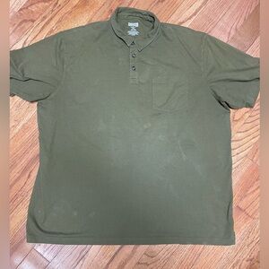 Duluth Mens Shirt Polo Longtail T Olive Green Short Sleeve Pocket Size 3XL  XXXL
